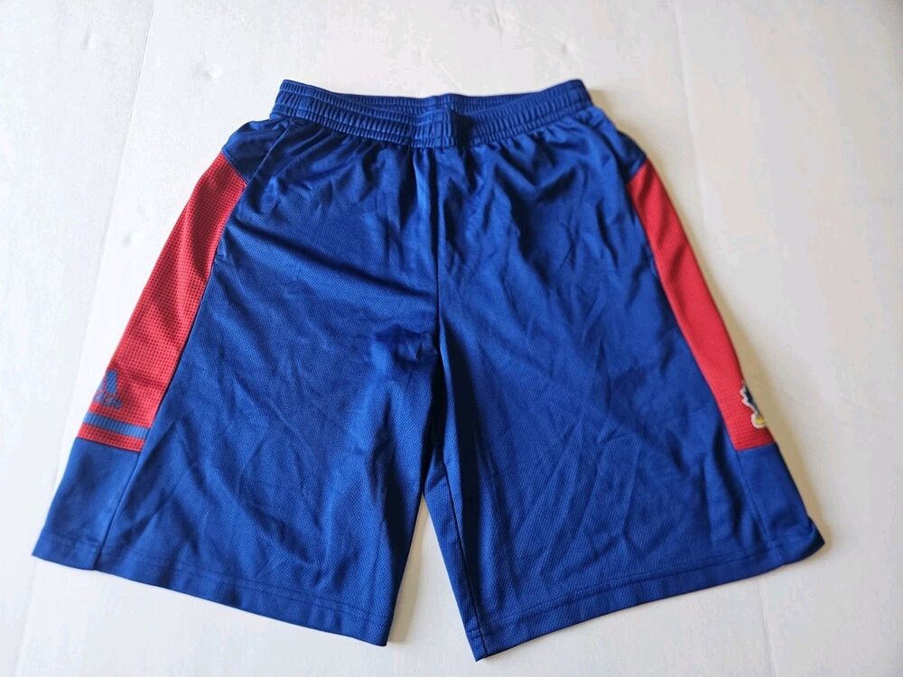 KU Jayhawks ADDIDAS Climalite Blue Shorts NCAA Size S